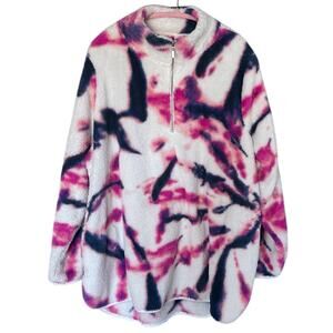 Lane Bryant Multicolor Tie-Dye Teddy Jacket